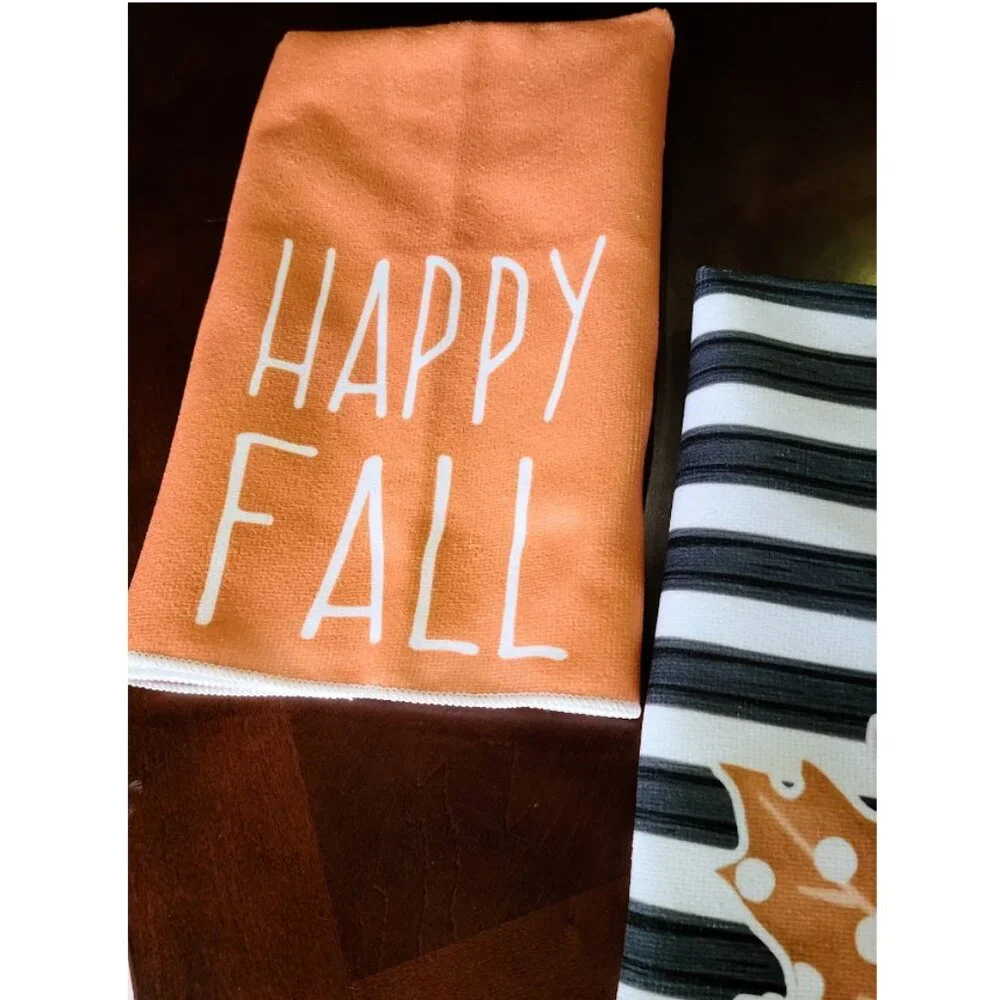 Fall Kitchen Towels Set Thanksgiving Halloween Decor Autumn Holiday Decoration